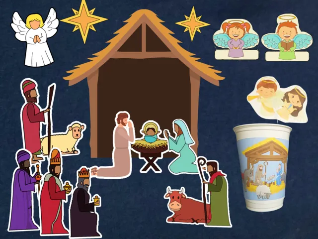 Flame: Creative Children's Ministry: Nativity story cube (full colour or  colour-in versions!)