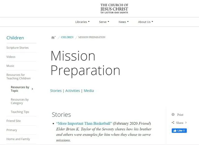 mission prep church of jesus christ resources for kids
