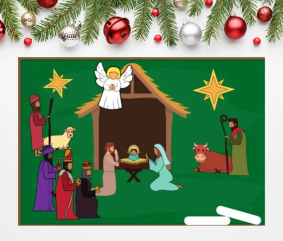 away in a manger build a nativity primary singing time ideas