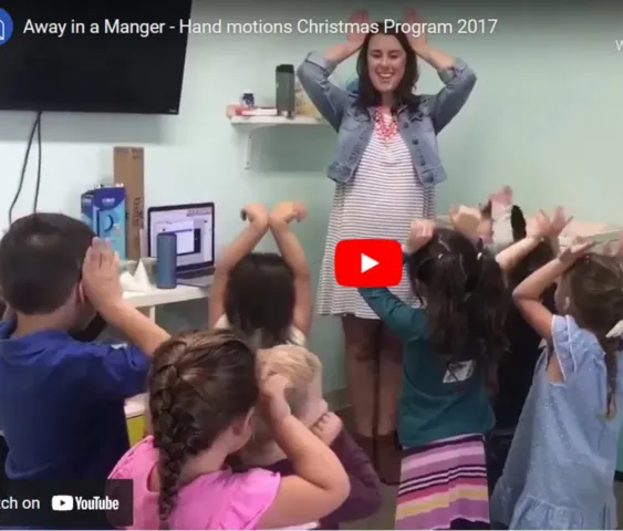 away in a manger song actions primary singing time ideas