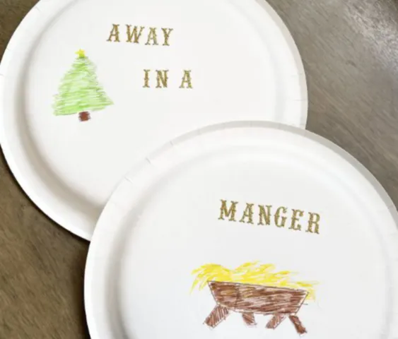 away in a manger paper plates movement primary singing time ideas