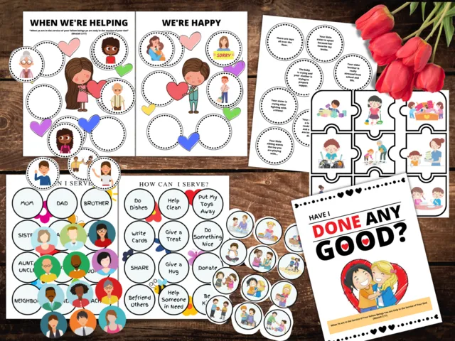 doing good serving kids printables lds primary songs have I done any good, when we're helping we're happy