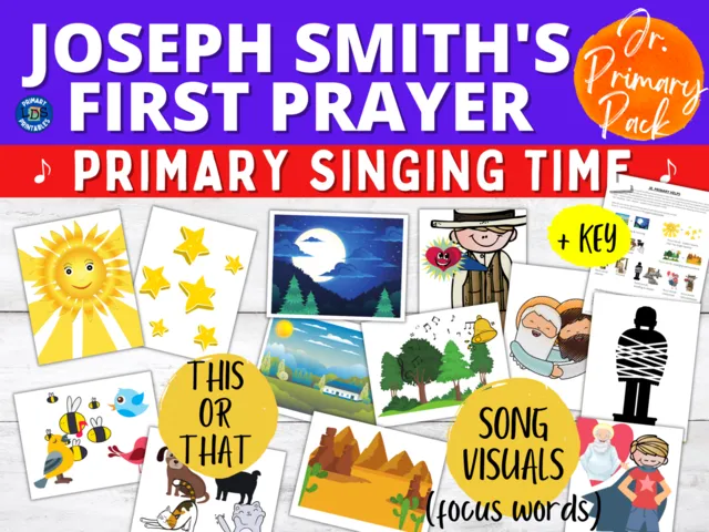joseph smith's first prayer flipchart song visuals primary singing time ideas