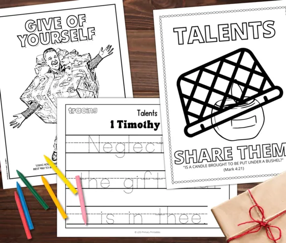 parable of the talents bible lesson and activities printables for kids
