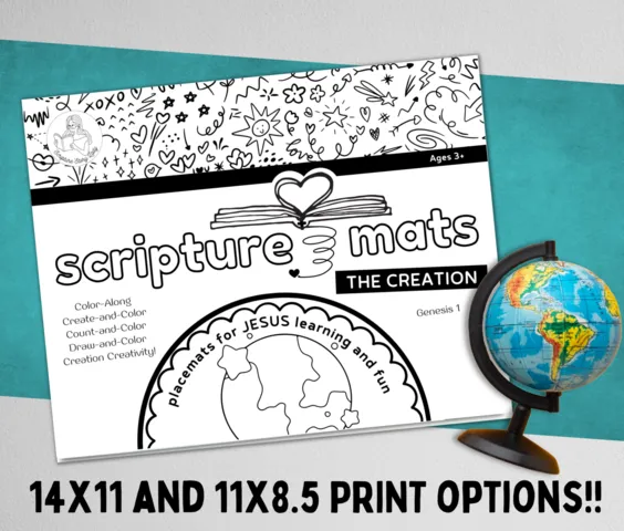 Creation ABC's bible printable for kids Beginning Sounds Puzzle Match