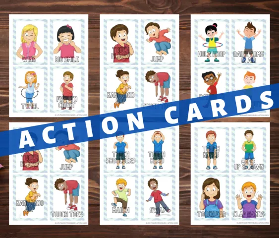 action cards kids movement cards (primary singing time ideas)
