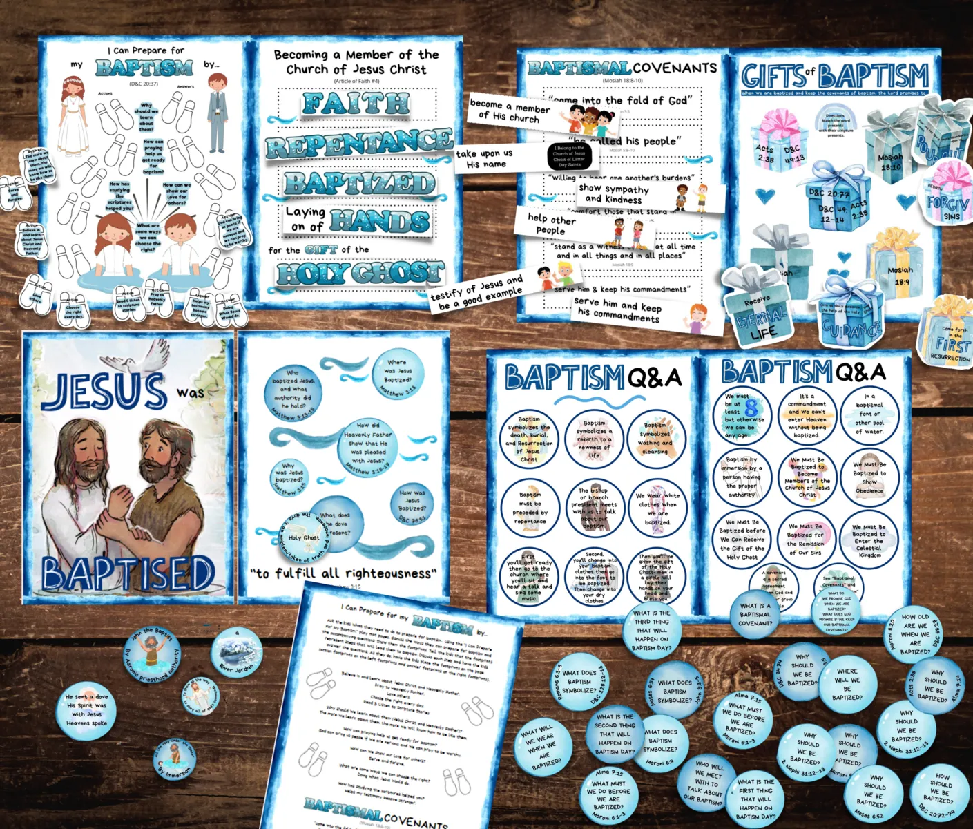 jesus baptism kids bible printable game