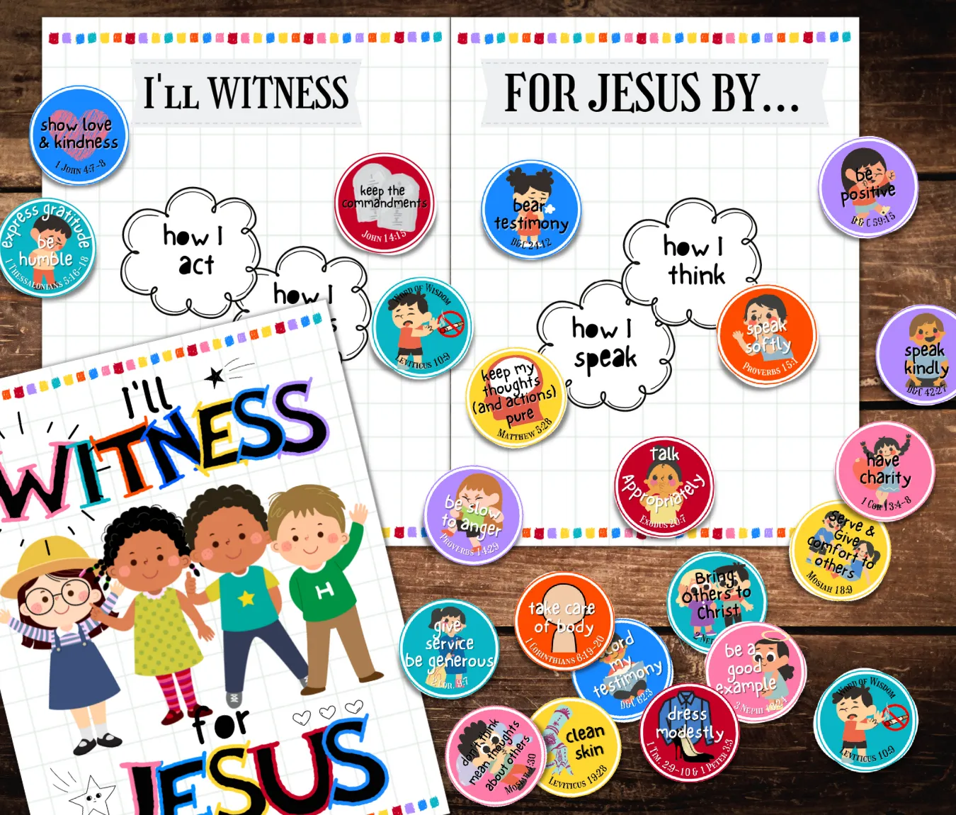 I'll witness for jesus kids folder game printable