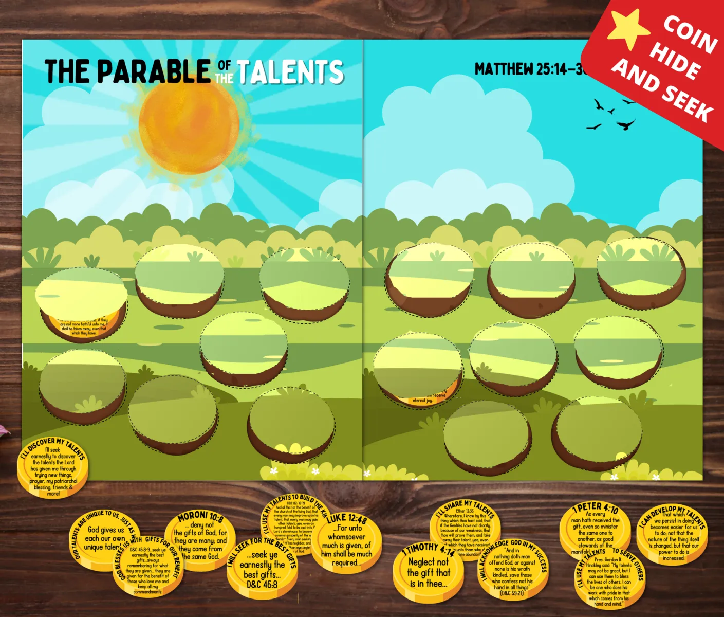 parable of the talents matthew luke find the burried coin kids bible lessons and printables