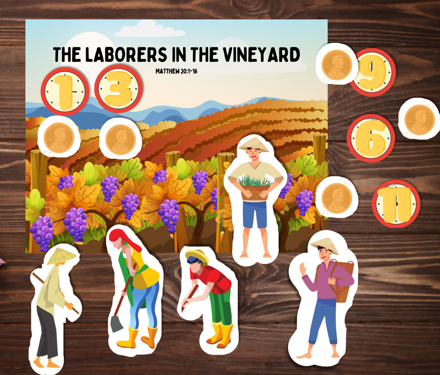 Parable of the Laborers in the Vineyard Bible Parable Lessons for Kids