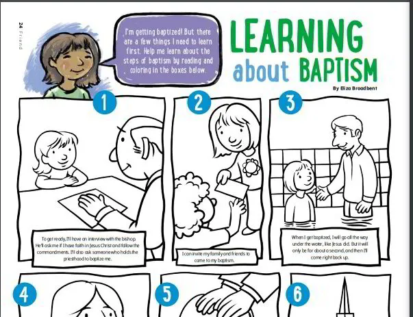 preparing for baptism coloring page