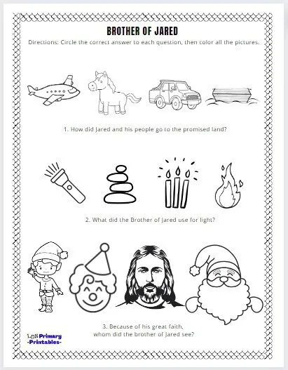 brother of jared coloring activity page for kids