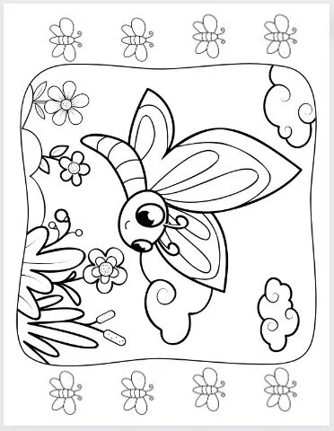 free kids coloring pages butterfly