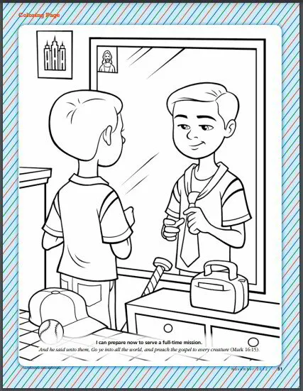 I can prepare for a mission now kids missionary coloring page