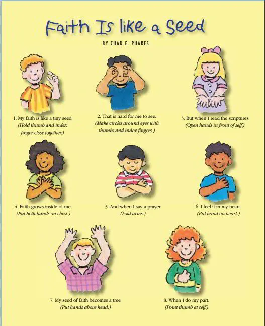 faith action poem for young children 