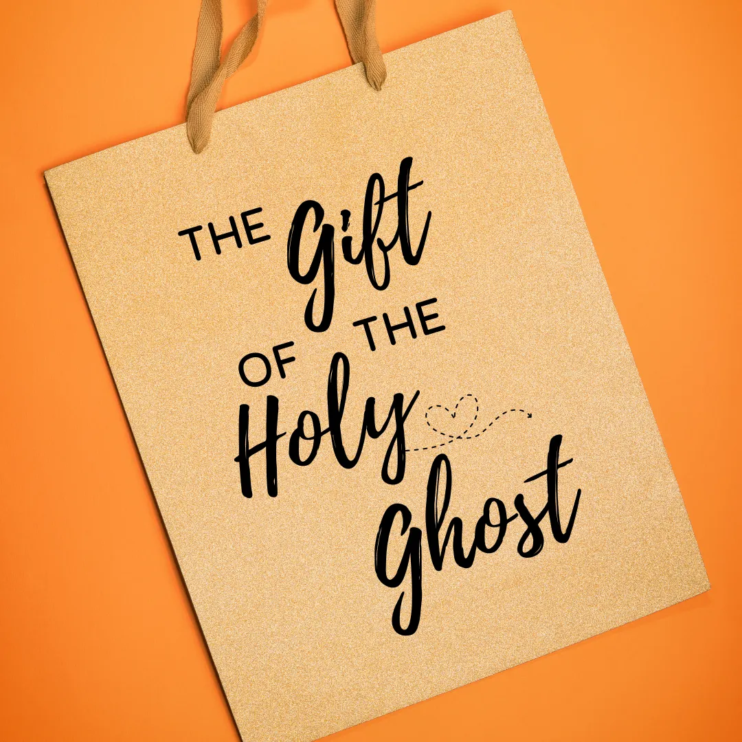 gift of the holy ghost lds baptism gift bag label printable