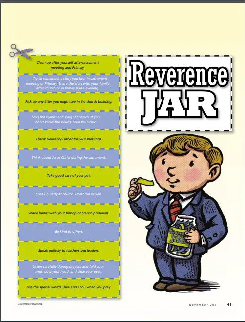 reverence jar activity printable