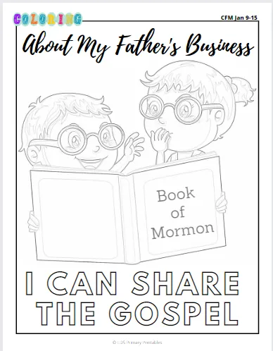 about my father's business lds come follow me 2023 printable cfm families cfm primary