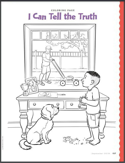 honesty coloring page kids bible printable