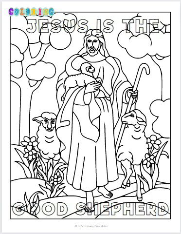 Jesus The Good Shepherd Coloring Page Jesus The Good Shepherd Coloring Page