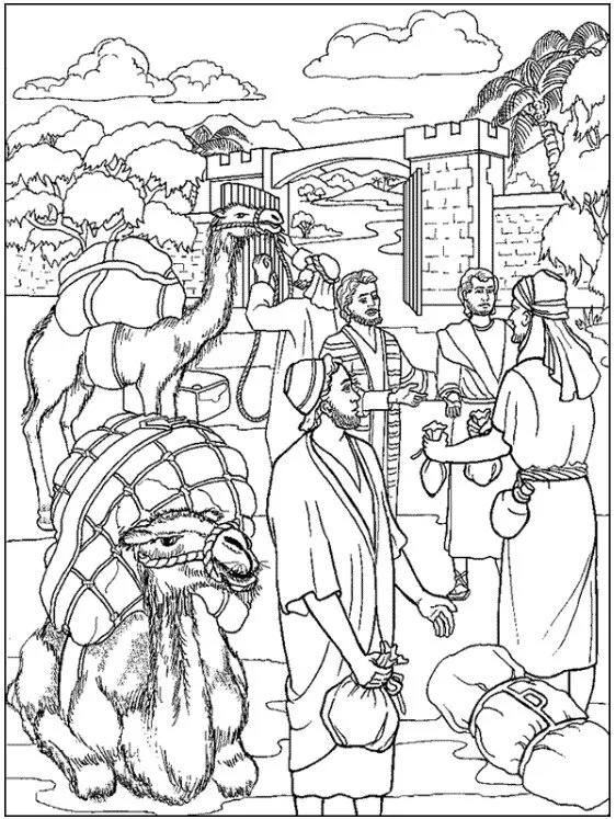 parable of the talents free bible coloring page for kids