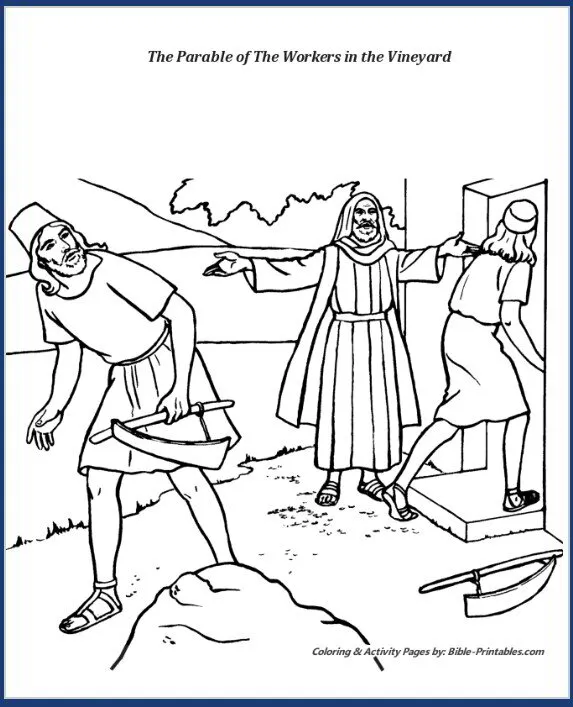 Parable of the Laborers in the Vineyard Bible Parable Lessons for Kids