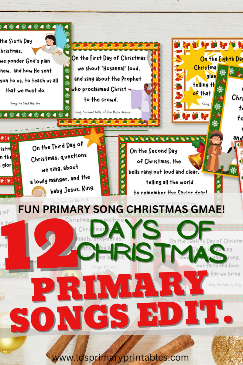 Twelve Days of Christmas: Primary Song Edition