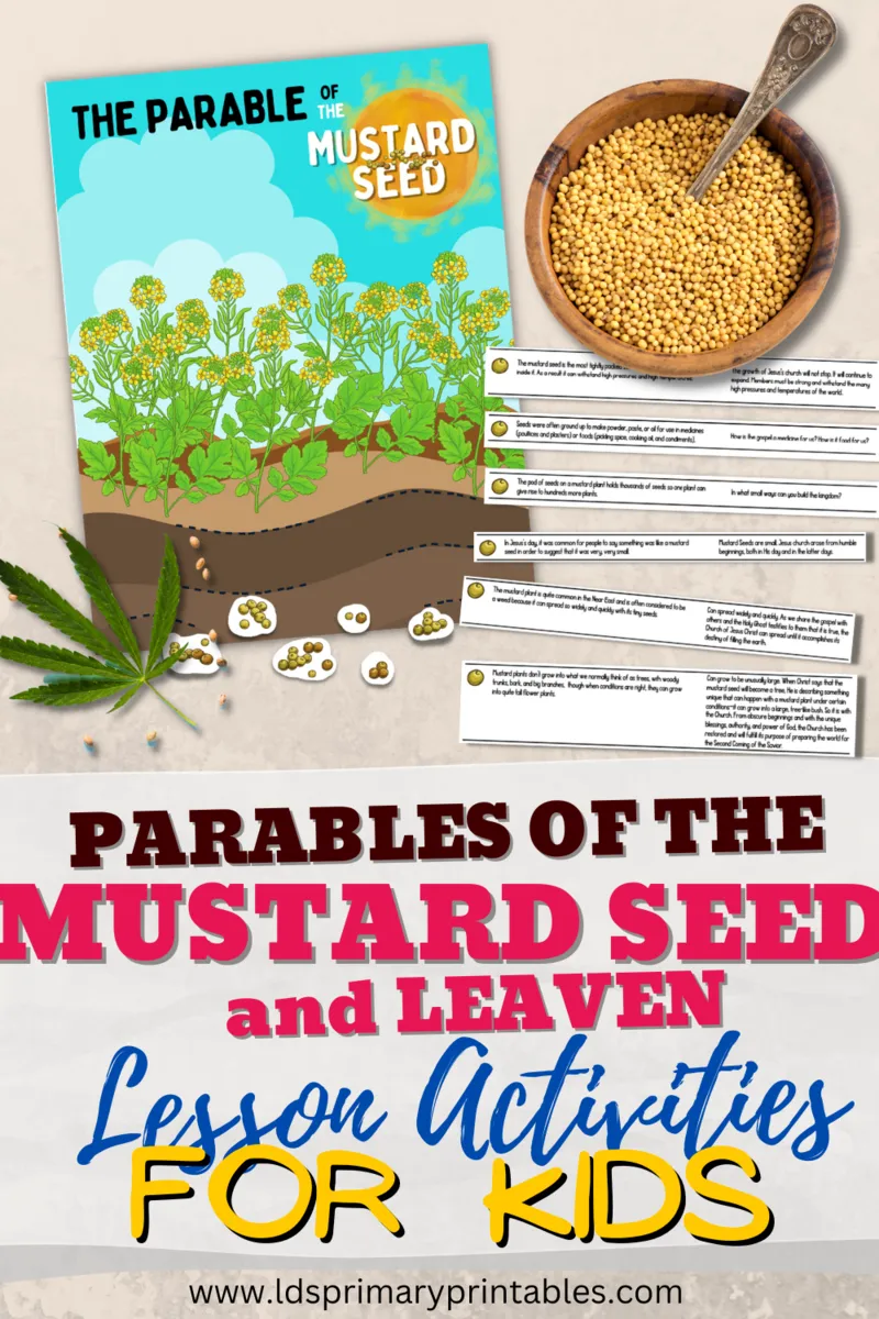 parable of mustard seed and leaven kids bible lesson ideas and activities printables