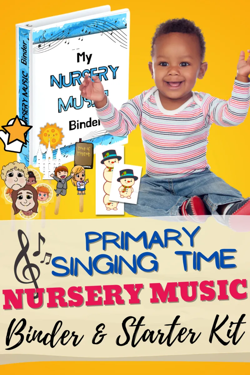 primary lds nursery singing time music binder and song printables