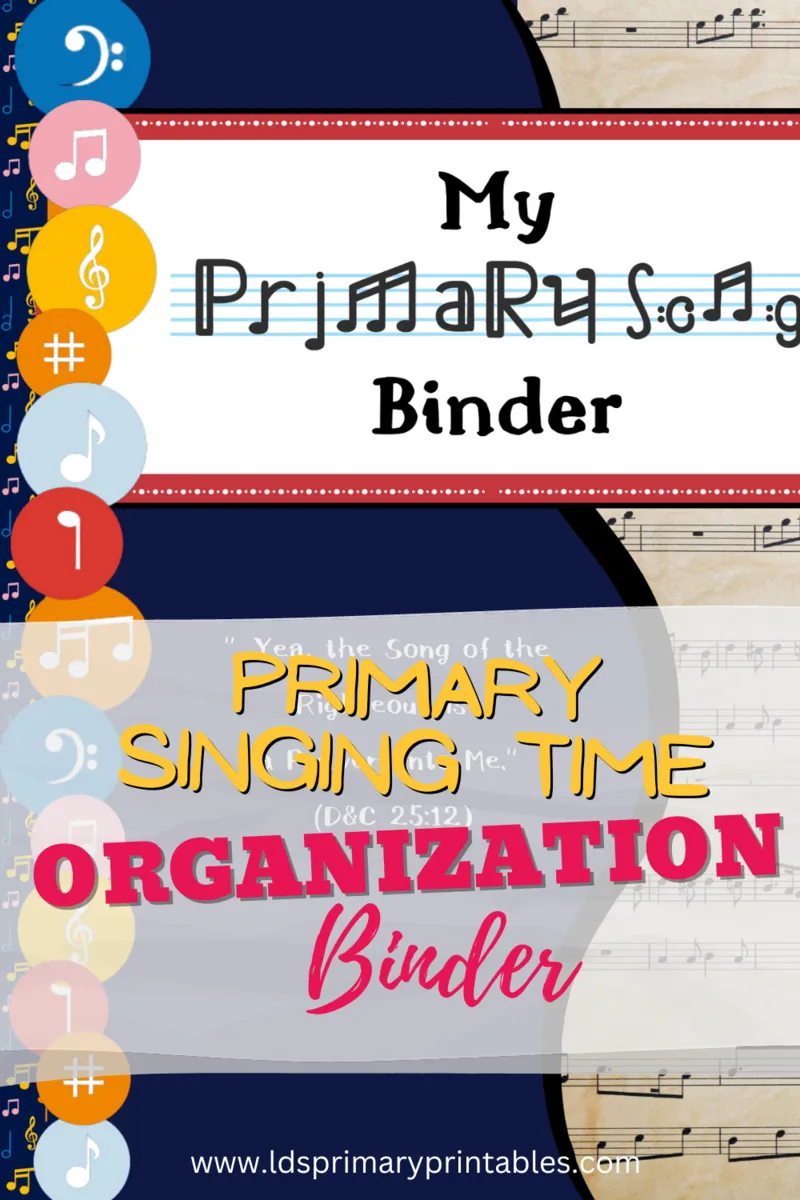 primary singing time organization binder