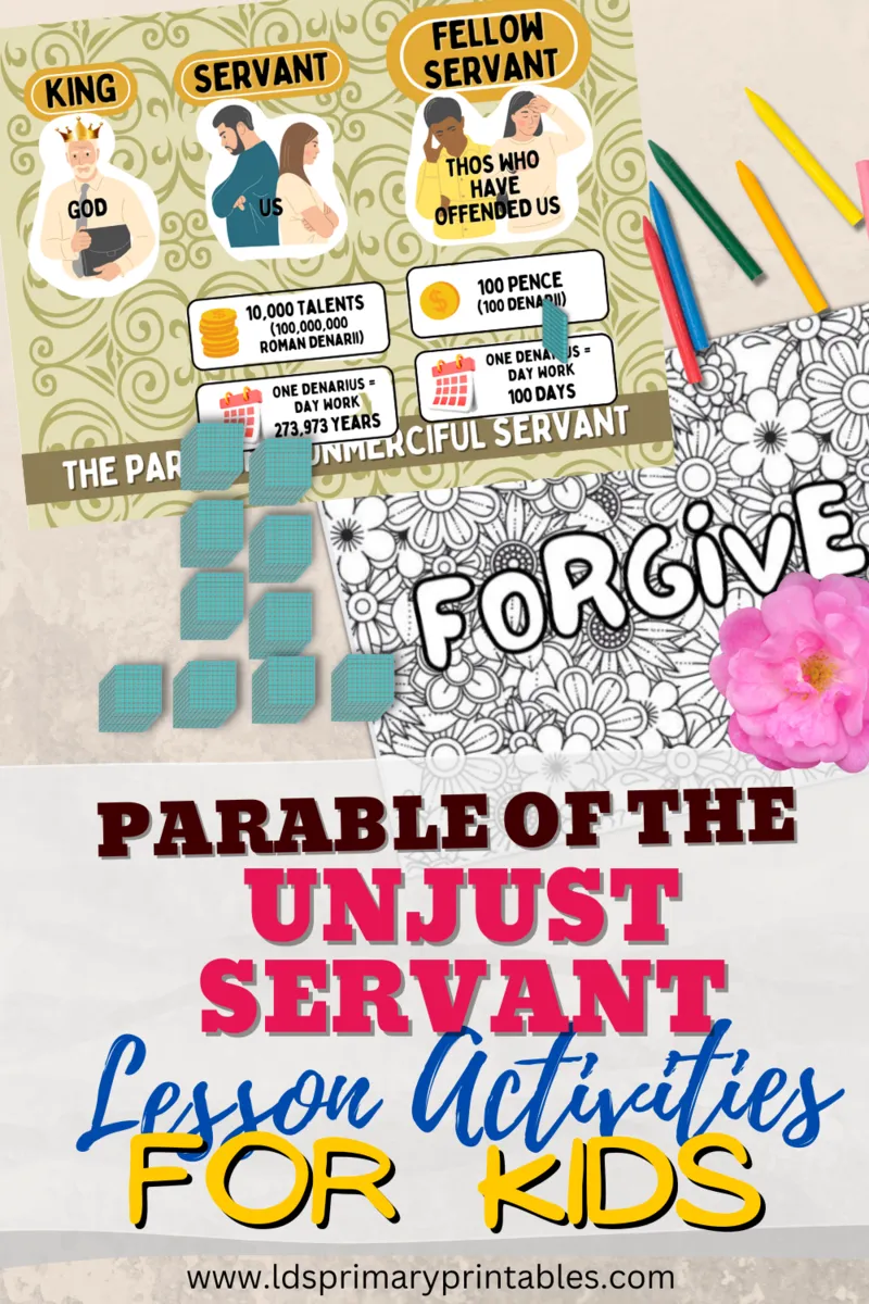 parable of the unforgiving servant bible parable lessons and activities for kids 