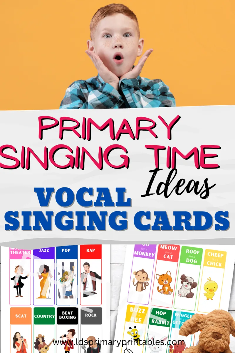 primary singing time ideas ways to sing singing style cards