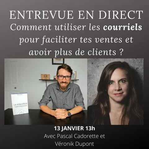 Entrevue marketing avec Véronik Dupont sur le marketing par courriel avec pascal cadorette