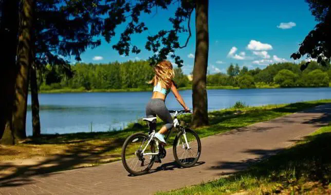 Radfahren am Hainer See