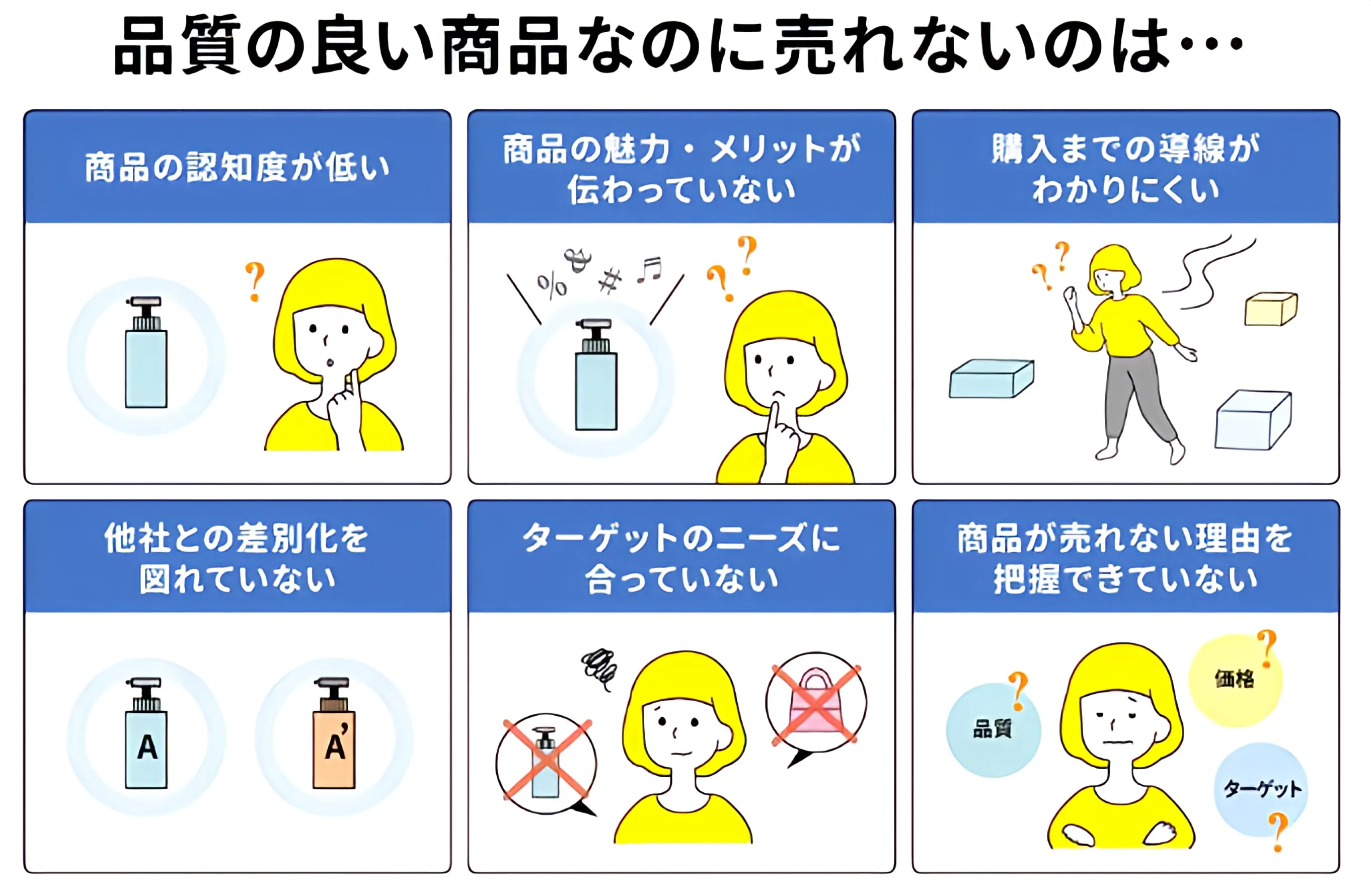 商品が売れない原因とは？理由と解決策をわかりやすく解説 