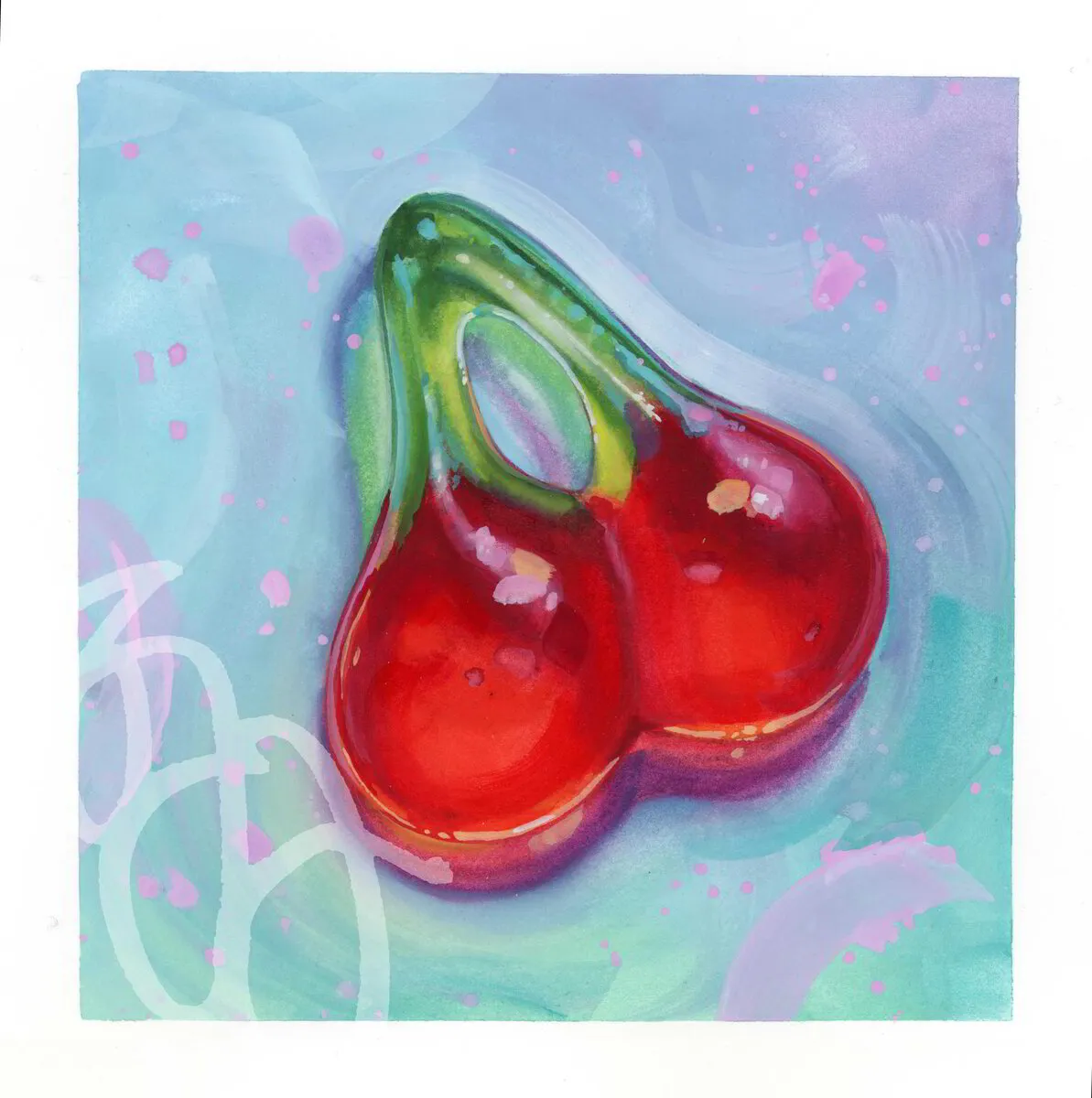 Cherry gummy - Original painting