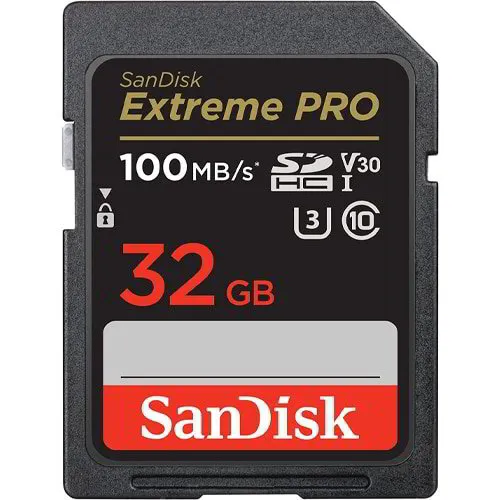 SanDisk 32GB Extreme PRO SDHC UHS-I Memory Card - C10, U3, V30, 4K UHD, SD Card