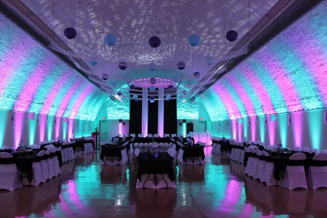 uplighting rental - uplighting for weddings, parties and corporate events - all in event services
