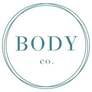 Logo of BODY Co. with stylized text inside a circular frame on a plain background.