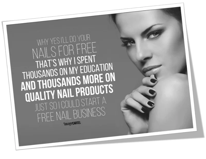 Family Freebie poster for Nail Technicians