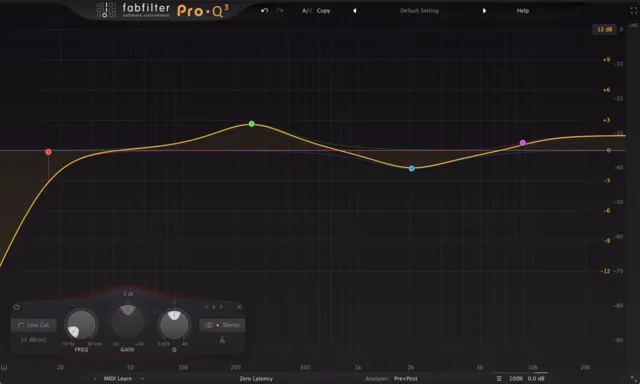 Fabfilter Pro-Q 3 3 with 3 different EQ bands