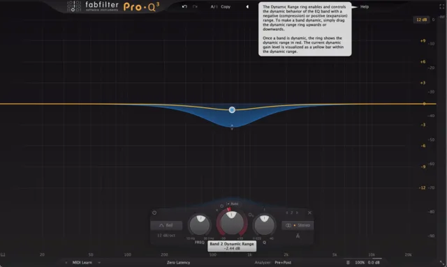 Fabfilter Pro-Q 3 with a dynamic band