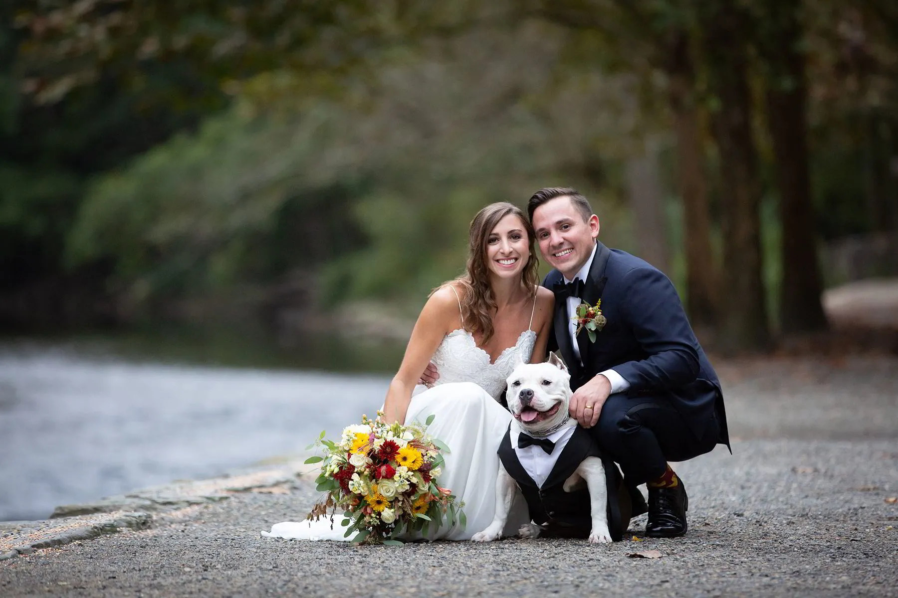 Fall Wedding in the Wissahickon: Marissa &amp; Sean (and their dog, Baloo!)