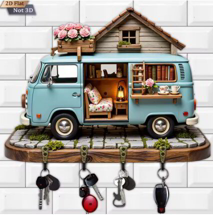 Caravan Key Rack RV Cabin Theme Key Hook
