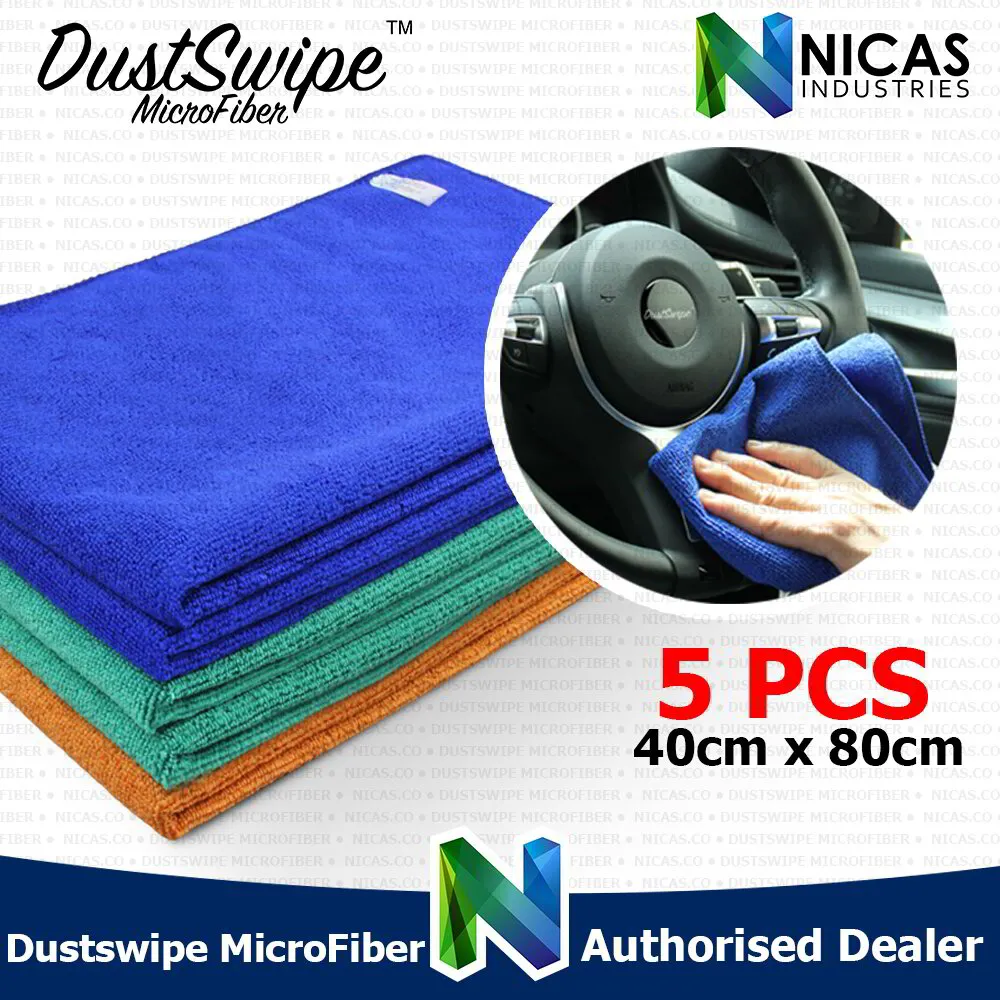 Automotive Microfiber Towel 40cm x 80cm ( 5 Pcs Assorted Colors )