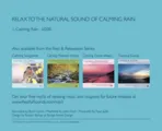 Calming Rain - Nature Sound Recording - Physical CD