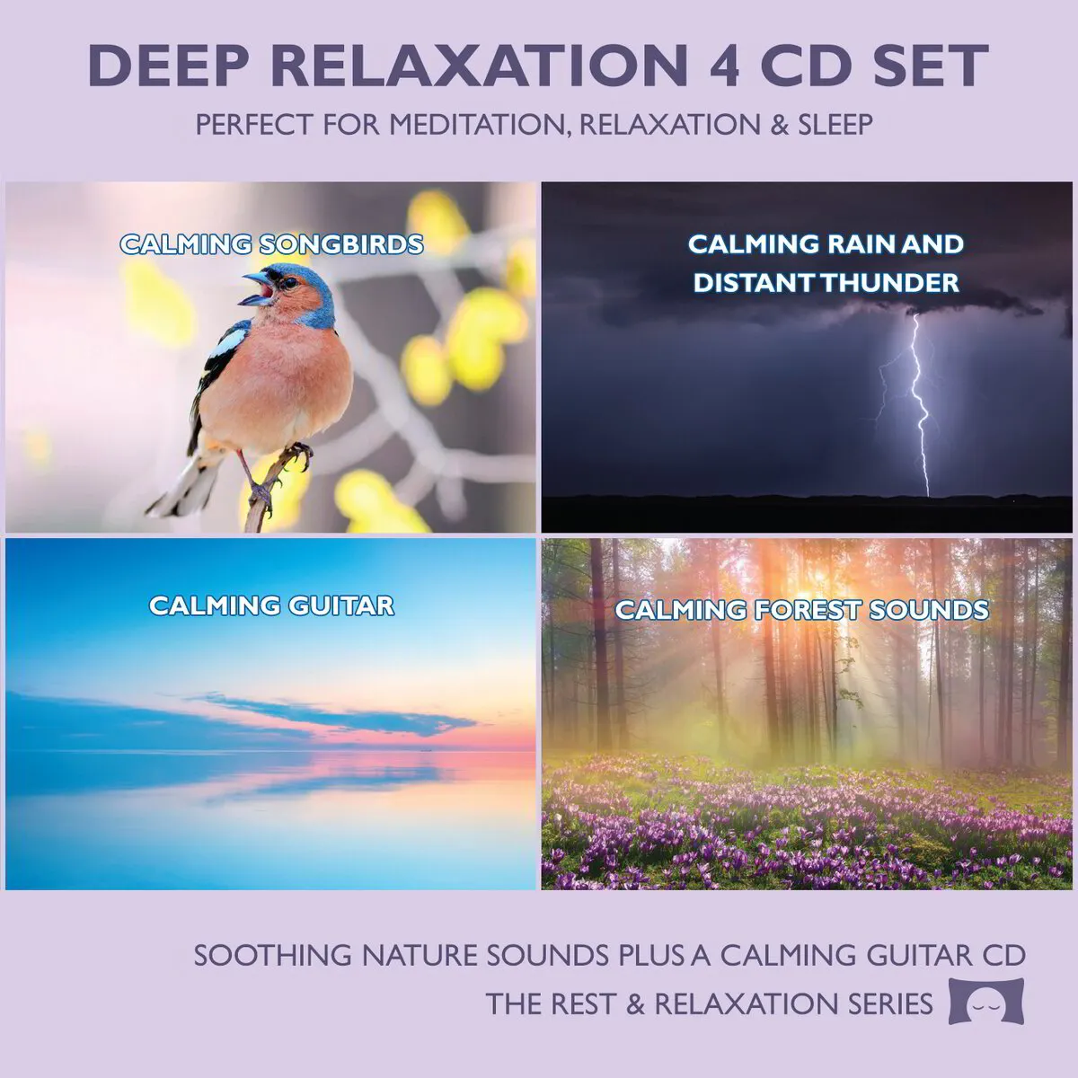 Deep Relaxation 4 CD Set - Soothing Nature Sounds for Meditation - Relaxation and Sleep - Recording - Physical CD