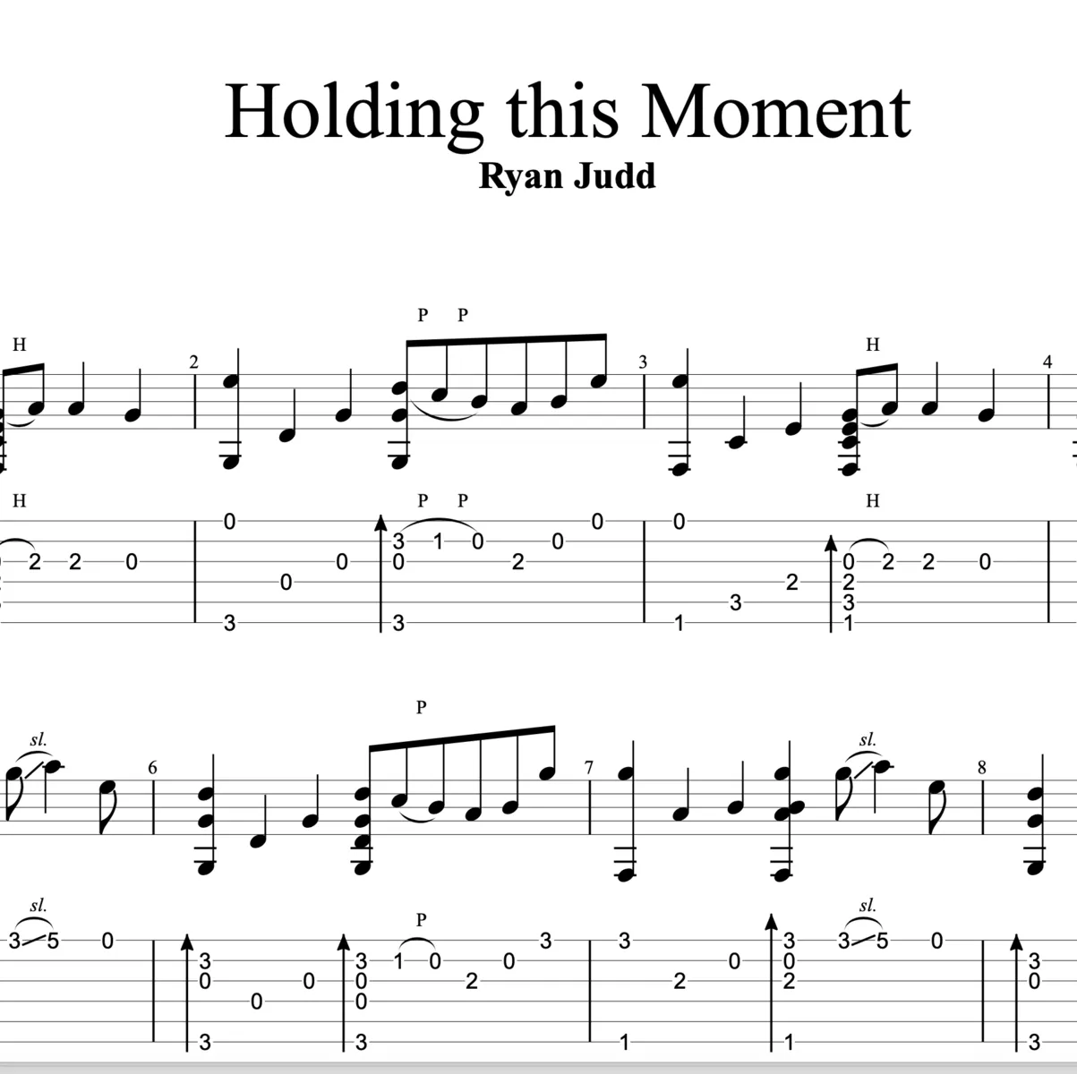 "Holding This Moment" Guitar Tab