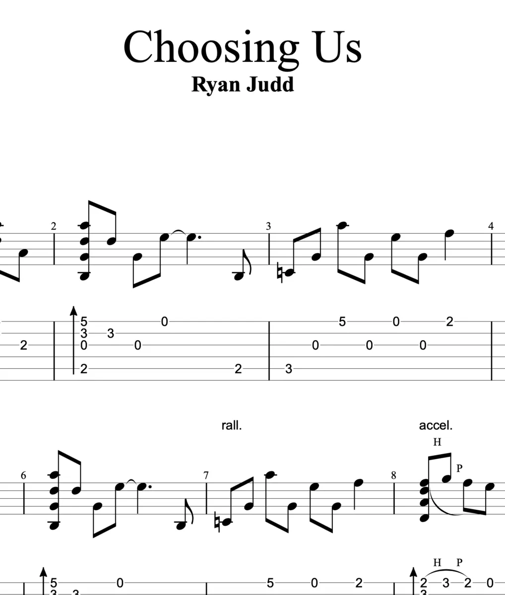 "Choosing Us" Guitar Tab
