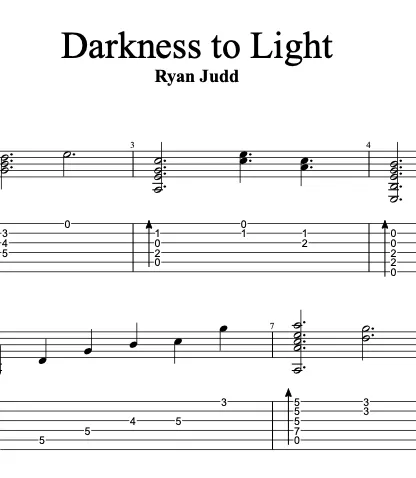 "Darkness to Light" Guitar Tab